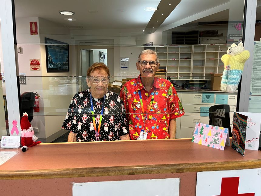 Red Cross Volunteers at reception