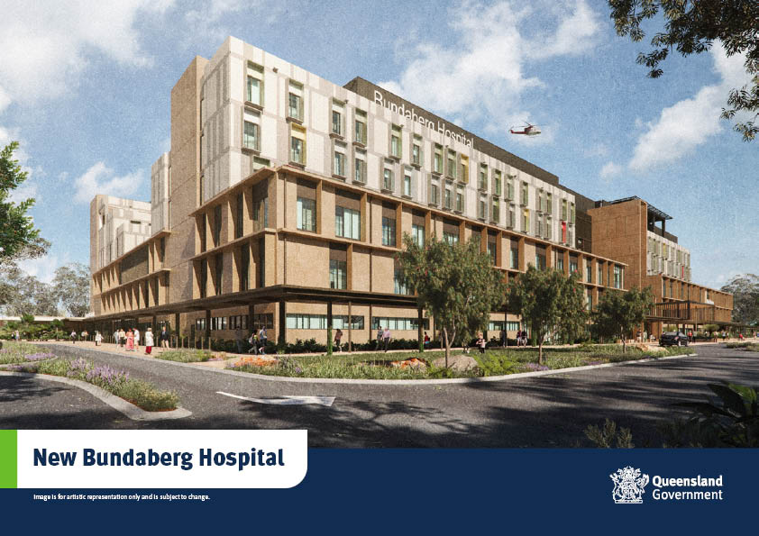 This image is a representation only and should not be relied upon as an image reflecting the hospital at completion. This image is subject to significant change through the design process which commences upon the appointment of the managing contractor.